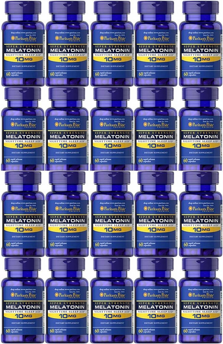 Melatonin 10 Mg 2 Bottles X 60 softgels= 120 rapid release capsules made in USA