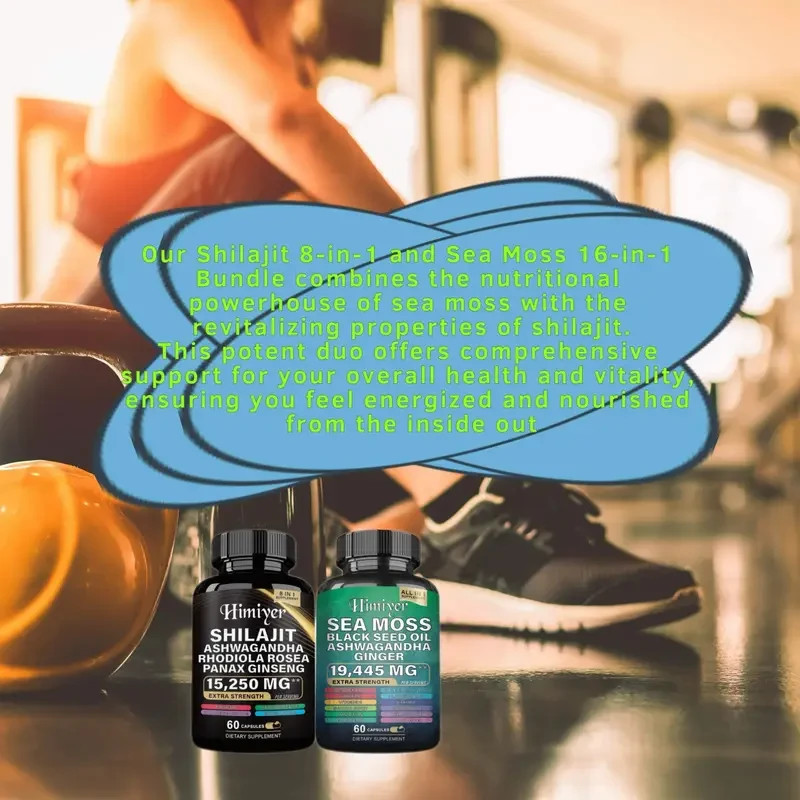 Dynamic Vitality Bundle – Sea Moss Multivitamin & Shilajit Power Combo 120 Ct