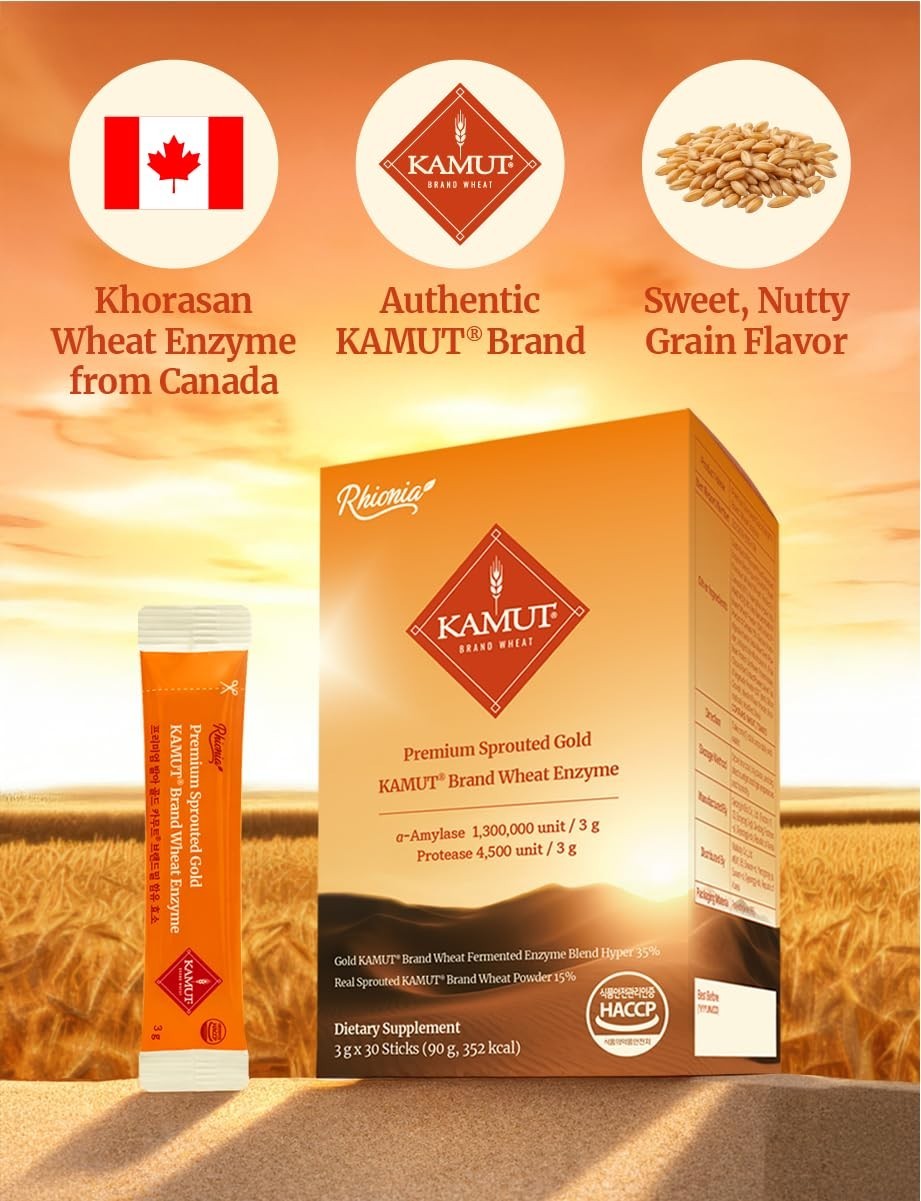 Fermented Sprouted Wheat Enzyme Powder, 3g x 30 Sticks, Injeolmi Flavor, Healthy
