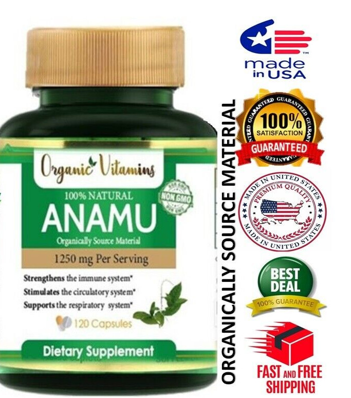 5 X 120 = 600 capsules ANAMU 1250 mg CIRCULATORY SYSTEM LOW SUGAR CONTROL