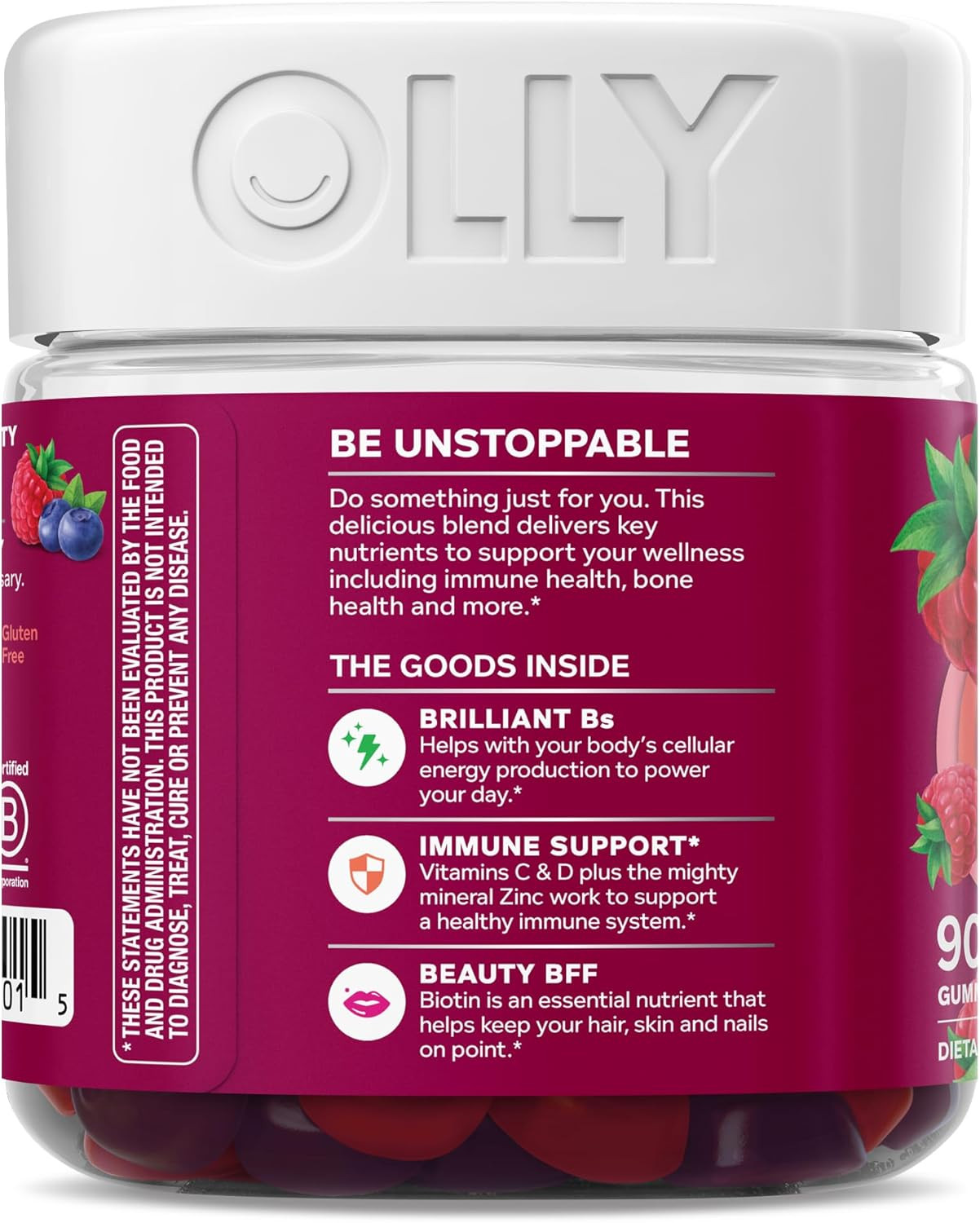 Women’s Multivitamin Gummy, Vitamins A, D, C, E, Biotin, Folic Acid, Adult Chewa