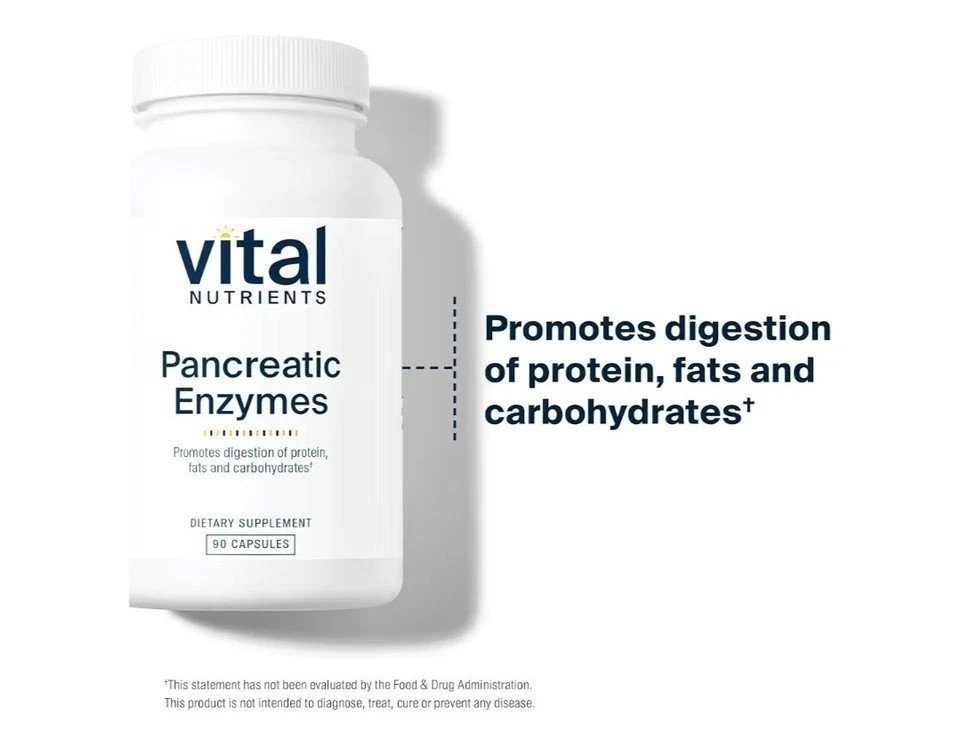 Vital Nutrients Pancreatic Enzymes 1000Mg (Full Strength) | 90 Capsules