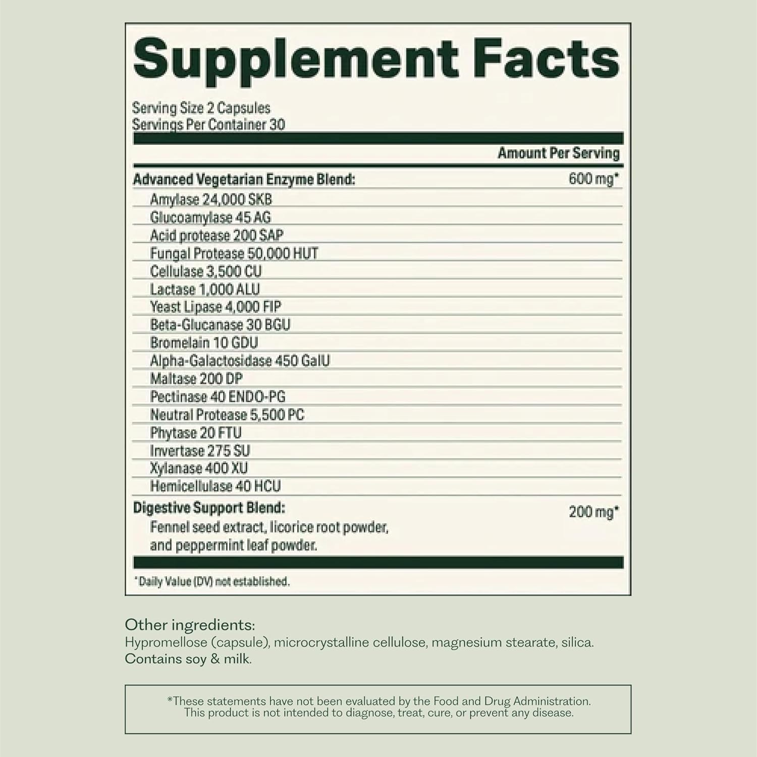 Nature M.D. Enzyme 365 Digestive Enzymes 17 Enzymes 60 Caps 30 Servings Vegan