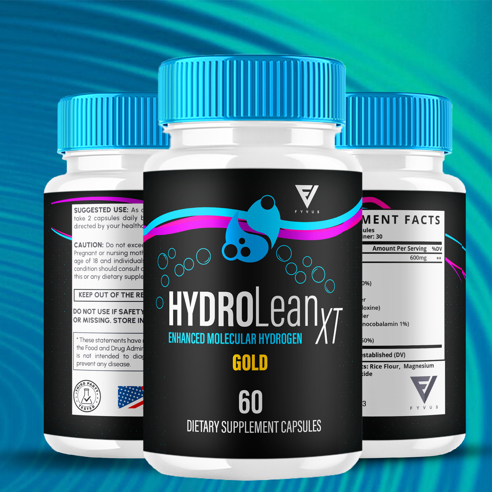(2 Pack) HydroLean XT Gold Capsules, Hydro Lean XT Weight Loss (120 Capsules)