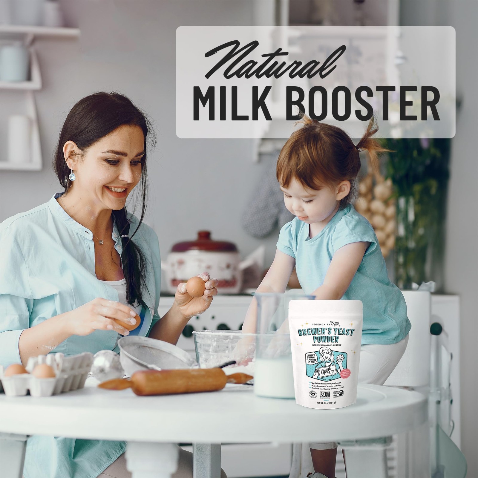 Lactation Support Brewer’s Yeast Powder 16 oz | Vegan, Gluten-Free, Non-GMO, Ide