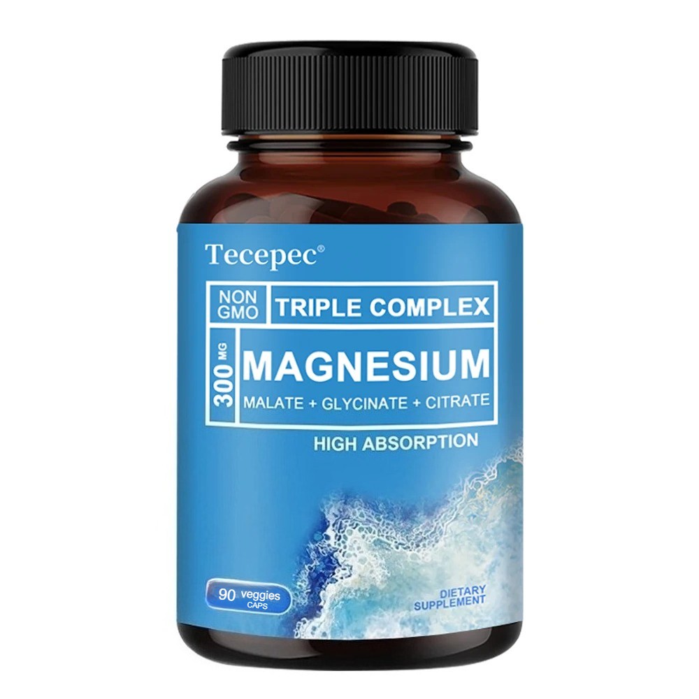 Triple Magnesium Complex 300mg | of Magnesium Glycinate, Malate, & Citrate