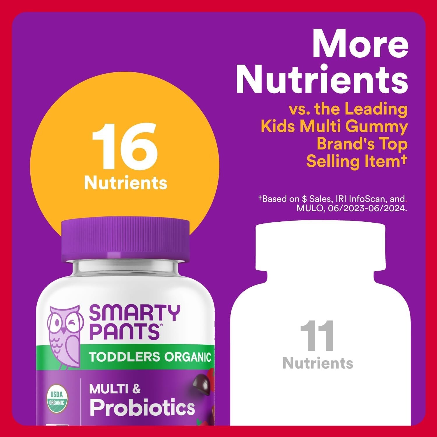 SmartyPants Organic Toddler Multivitamin Gummies: Probiotics – 08/07/2025