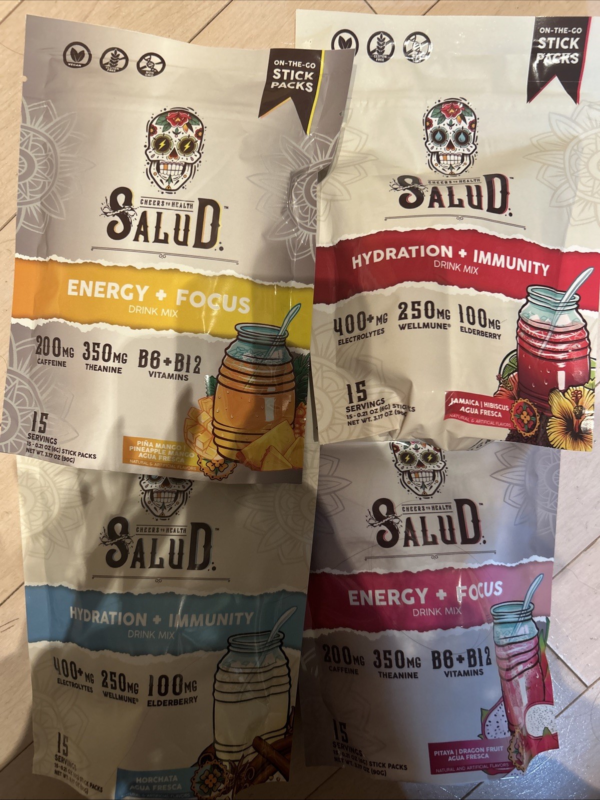 Taste Salud 4 Pack Favorites Bundle – Horchata, Hibiscus & More See Description
