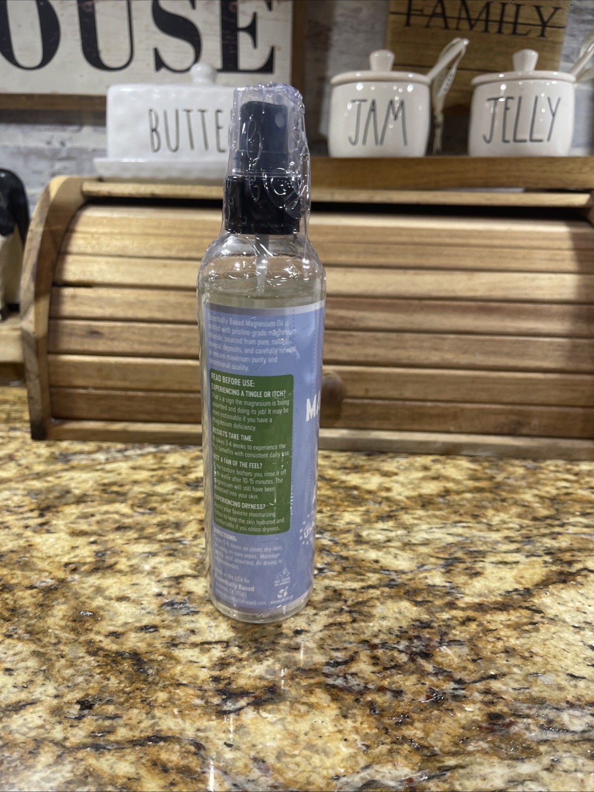 Pure Magnesium Oil Spray 8oz – Topical 8 Ounce (Pack of 1), Clear
