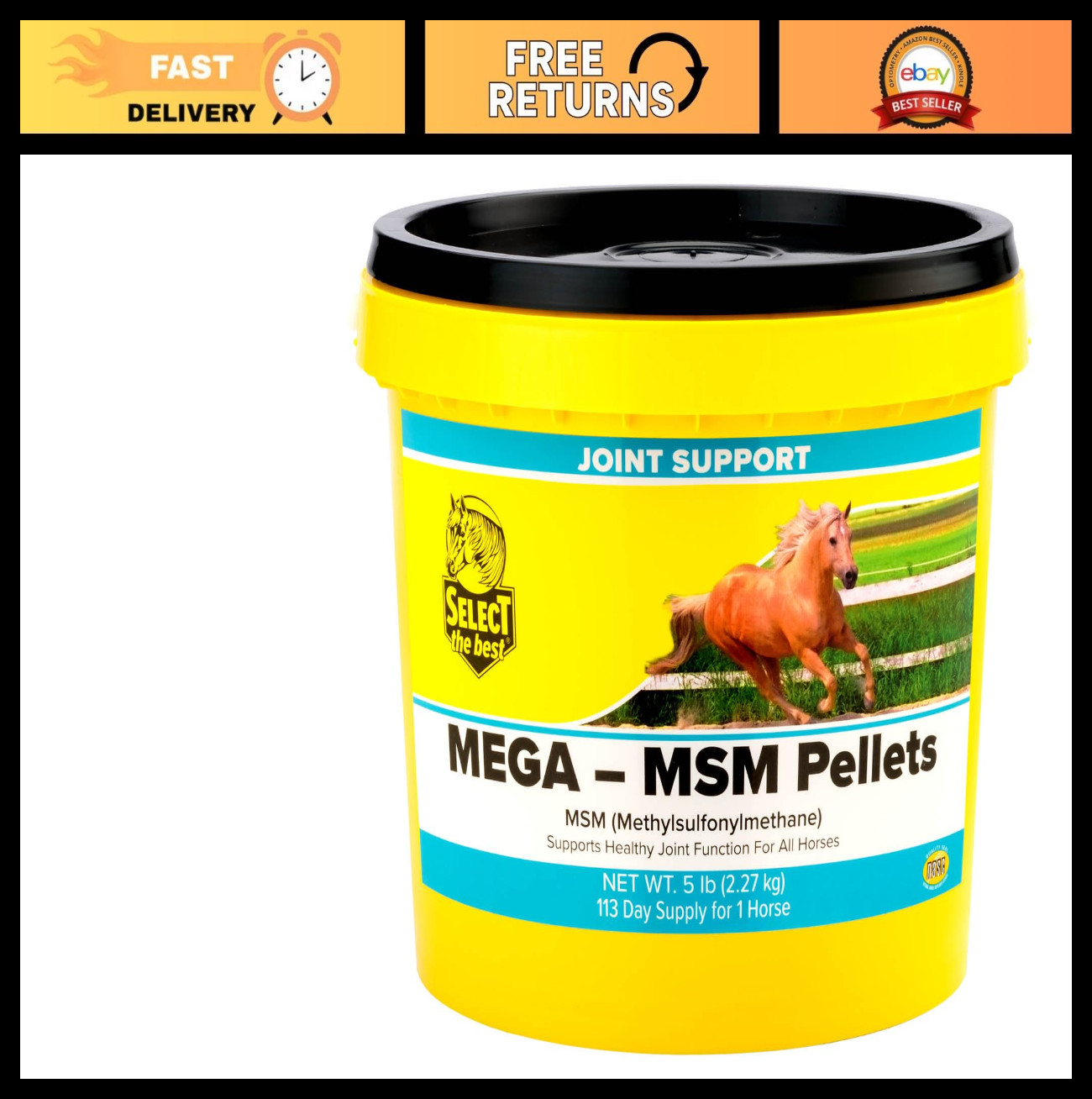 5 lb Mega MSM Pellets – Pure Joint Support Supplement for Healthy Mobility