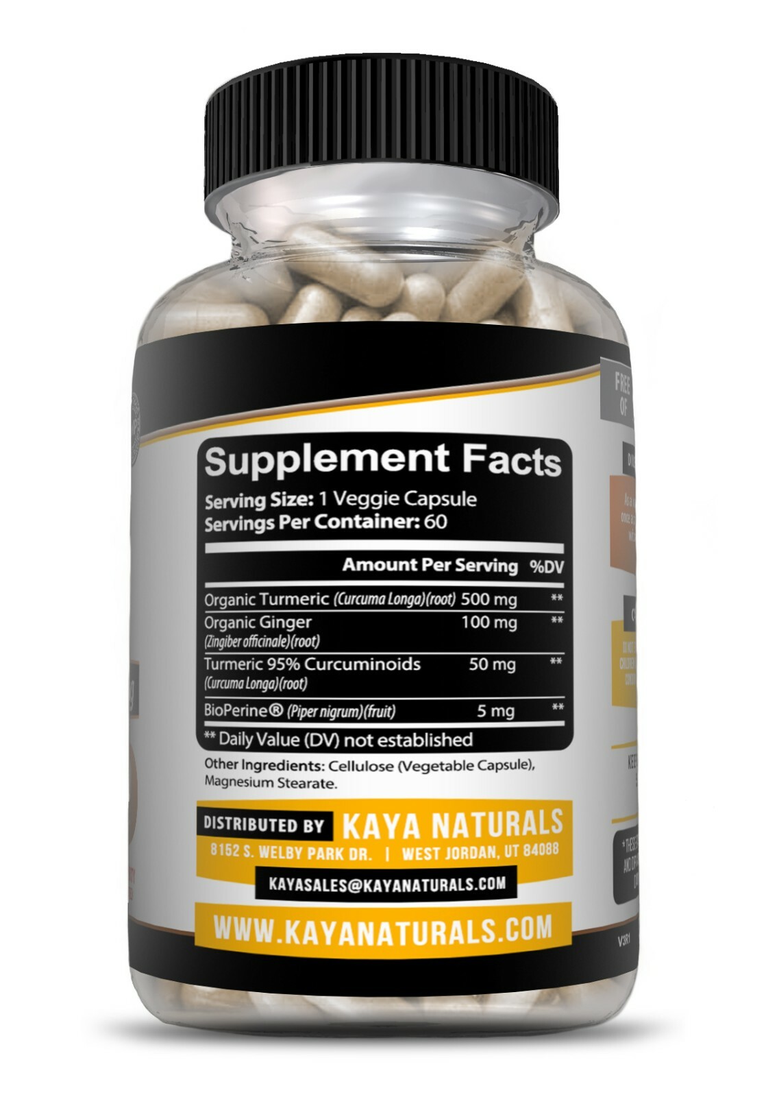 (2 Pack) Turmeric Curcumin with Ginger + Black Pepper, Joint Pain Maxx Strength