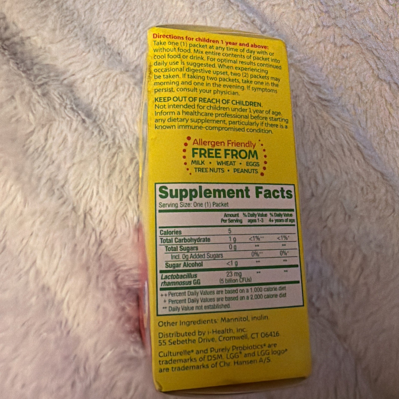 Culturelle Kids Daily Probiotic Supplement 30 Packets Exp 06/2028