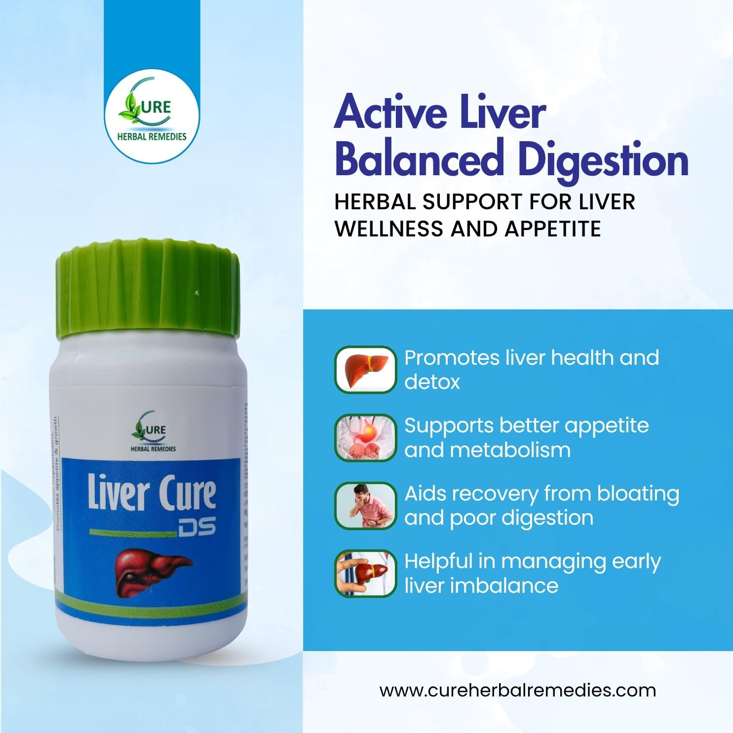 2 X Liver Cure DS – Herbal Liver Health & Natural Detox Supplement – 170 Tablet