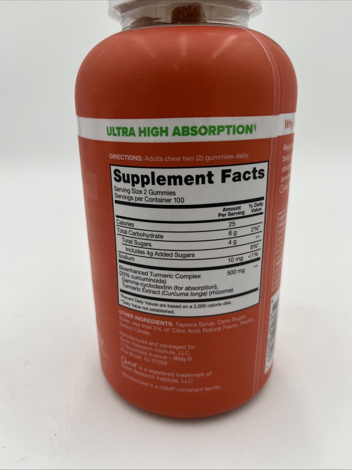 QUNOL Turmeric 500 mg, 200 Count Gummies Curcumin Complex EXP 02/2027 NEW/SEALED