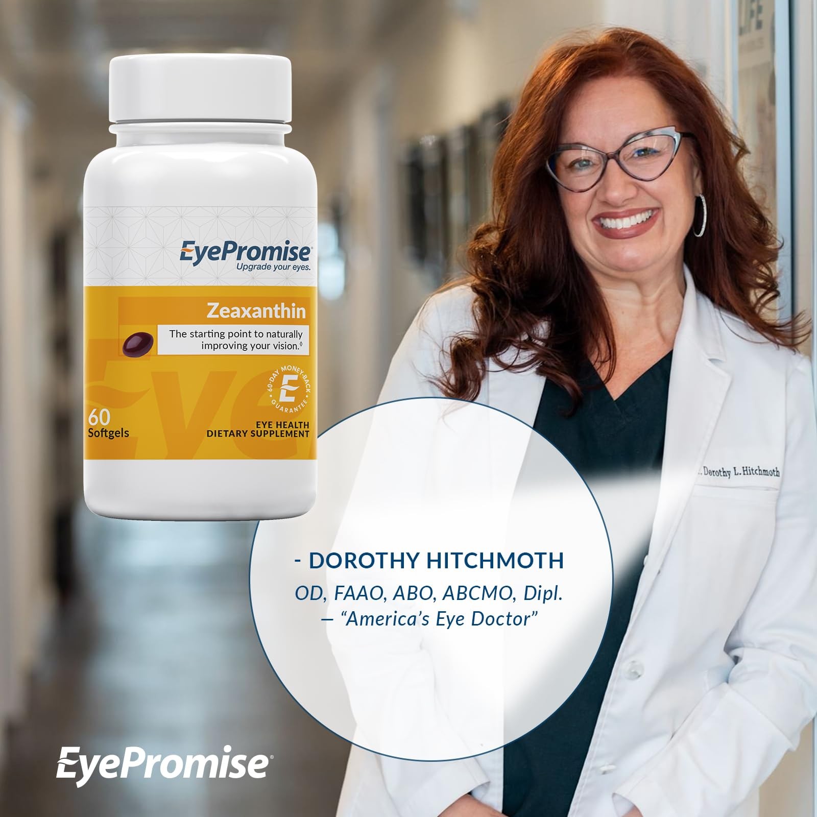 EyePromise Zeaxanthin Eye Vitamin – 60 Softgels, 60-Day 60 Count (Pack of 1)