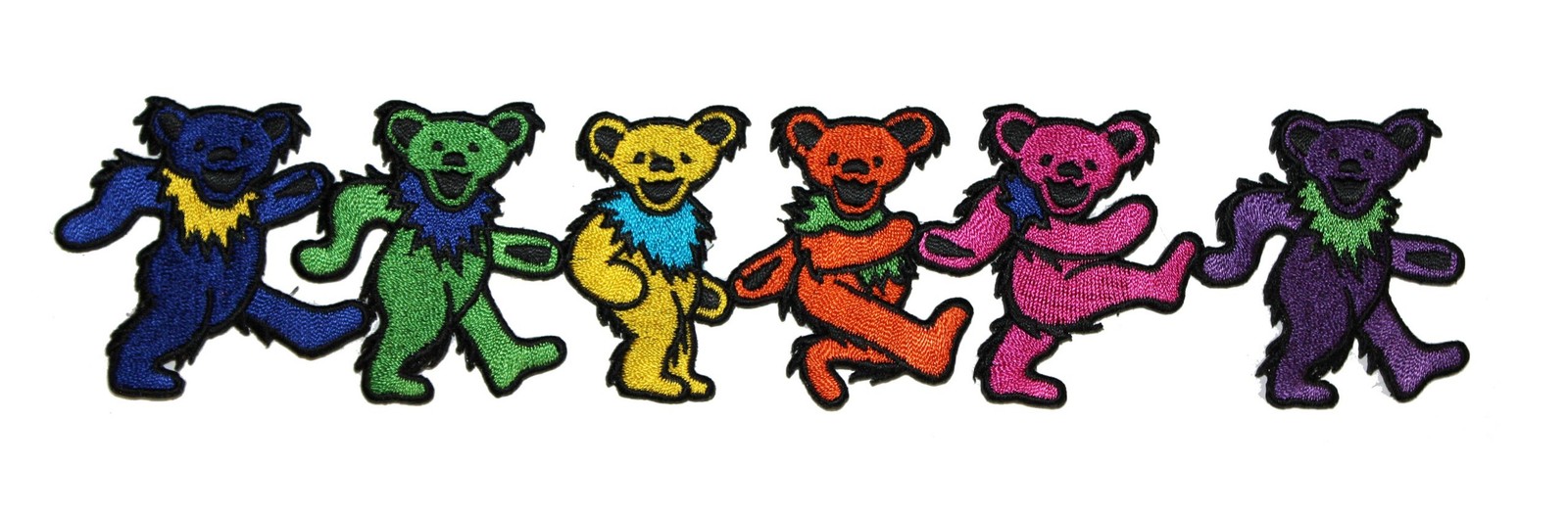 C&D Visionary Application Grateful Dead Dancing Bears 3×8 Patch Novelty Multi…