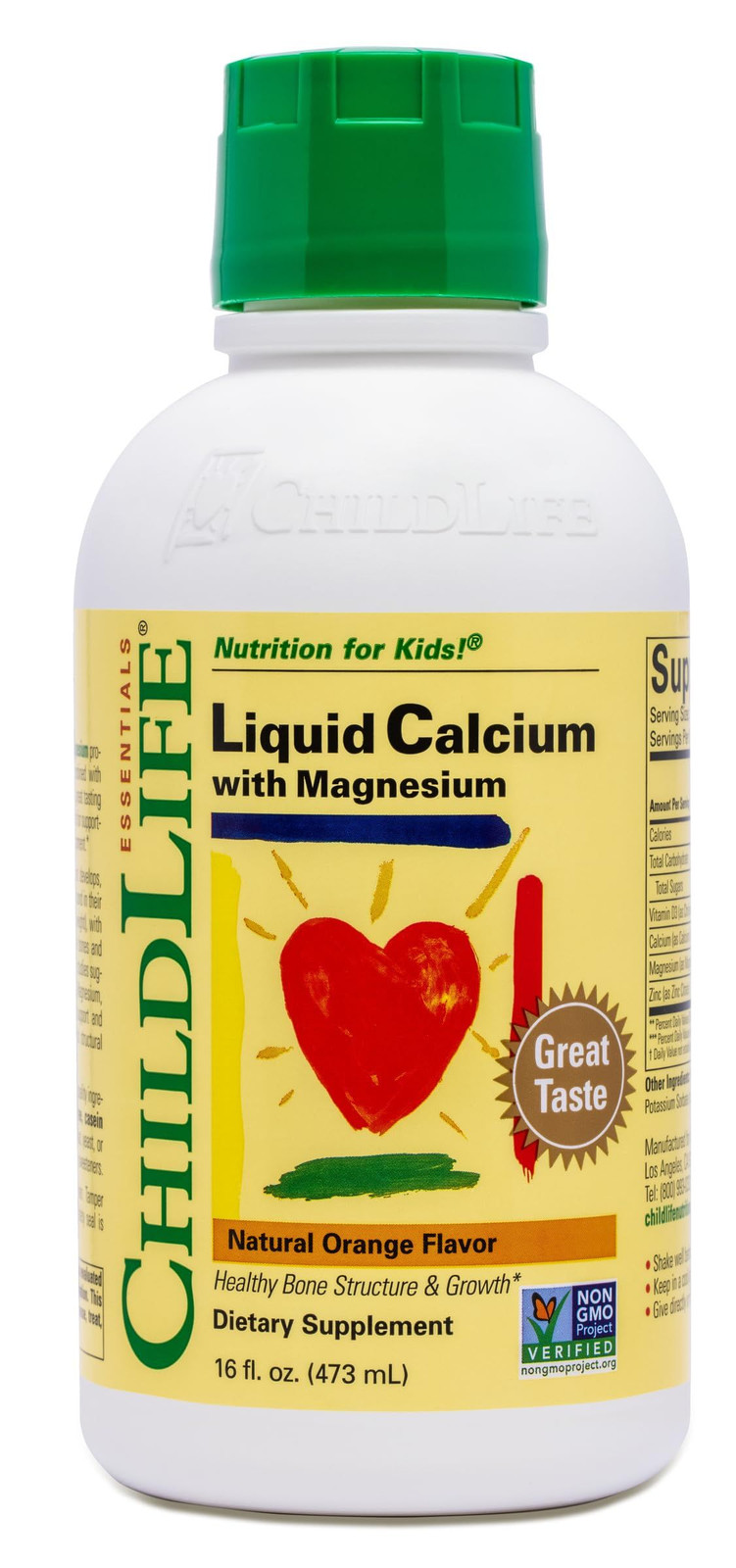 ChildLife Essentials Liquid Calcium Supplement 16 Fl Oz (Pack of 1), Multi