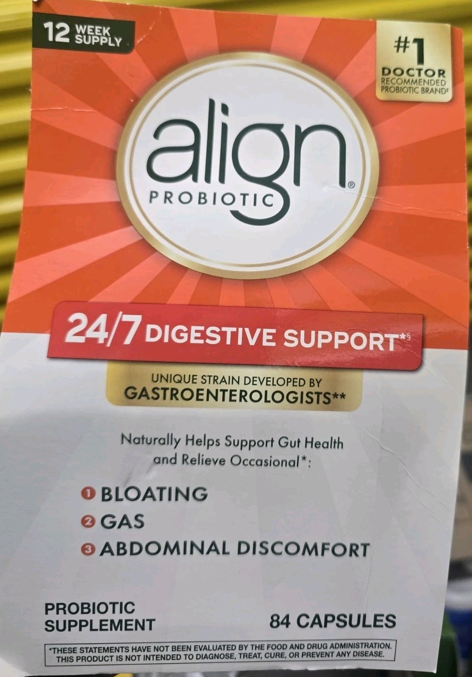 Align Daily Probiotic Supplement Capsules 84 Count Digestive 10/28