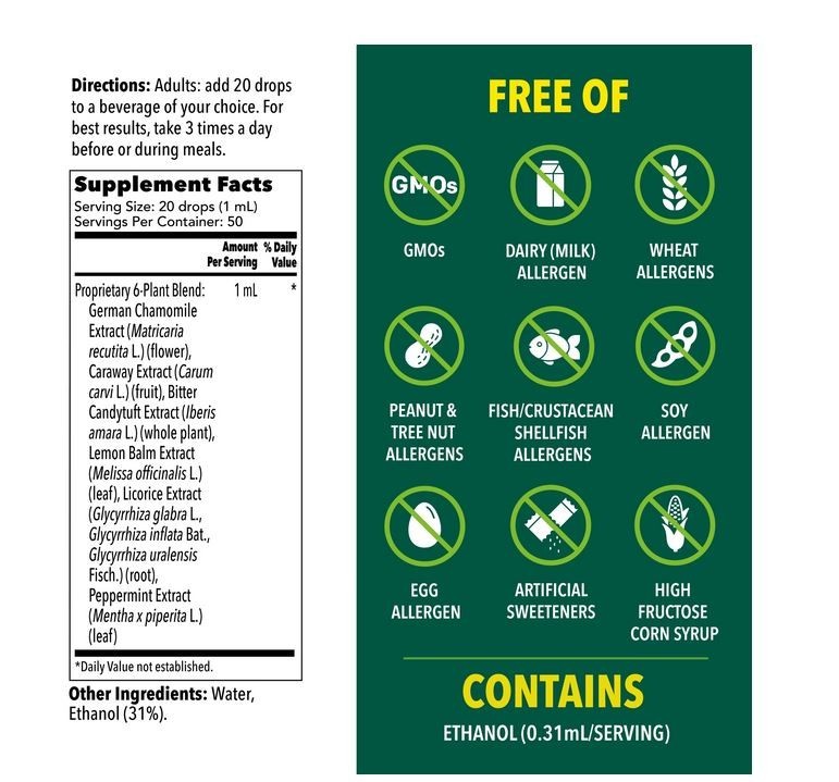 Iberogast Dual Action Digestive Relief Daily Herbal Supplement Supports Gut He