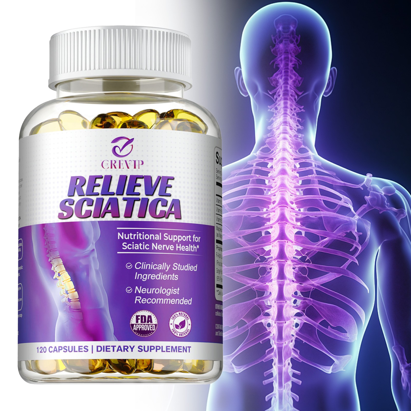 Relieve Sciatica Capsules – Hip Joint Sciatica Pain Relief & Inflammatory