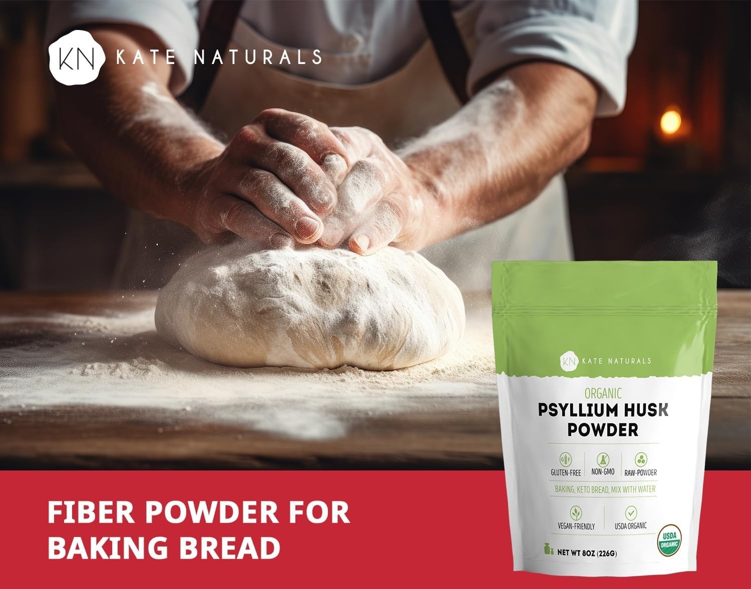 Fine Ground Psyllium Husk Powder 8oz – Keto-Friendly Fiber for Versatile Recipes