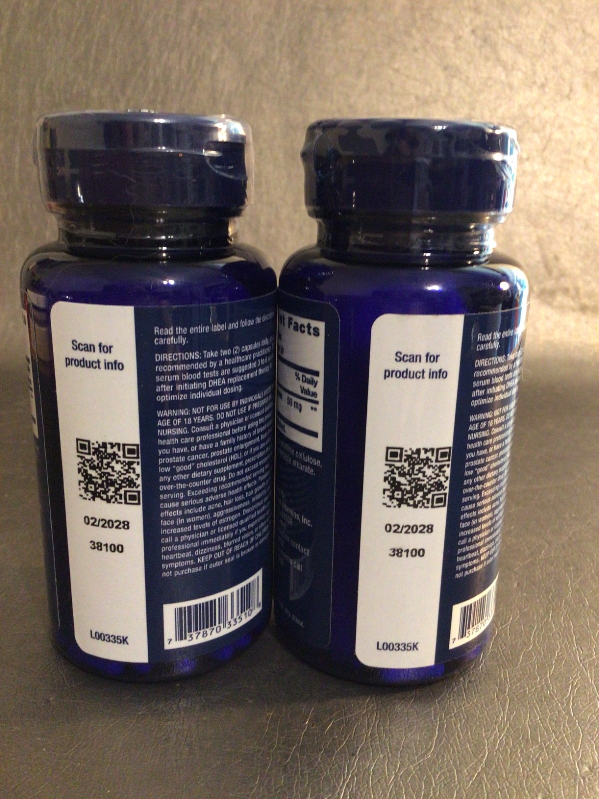 2 Life Extension DHEA 25 mg – 2 x 100 Capsules – Exp 02/2028