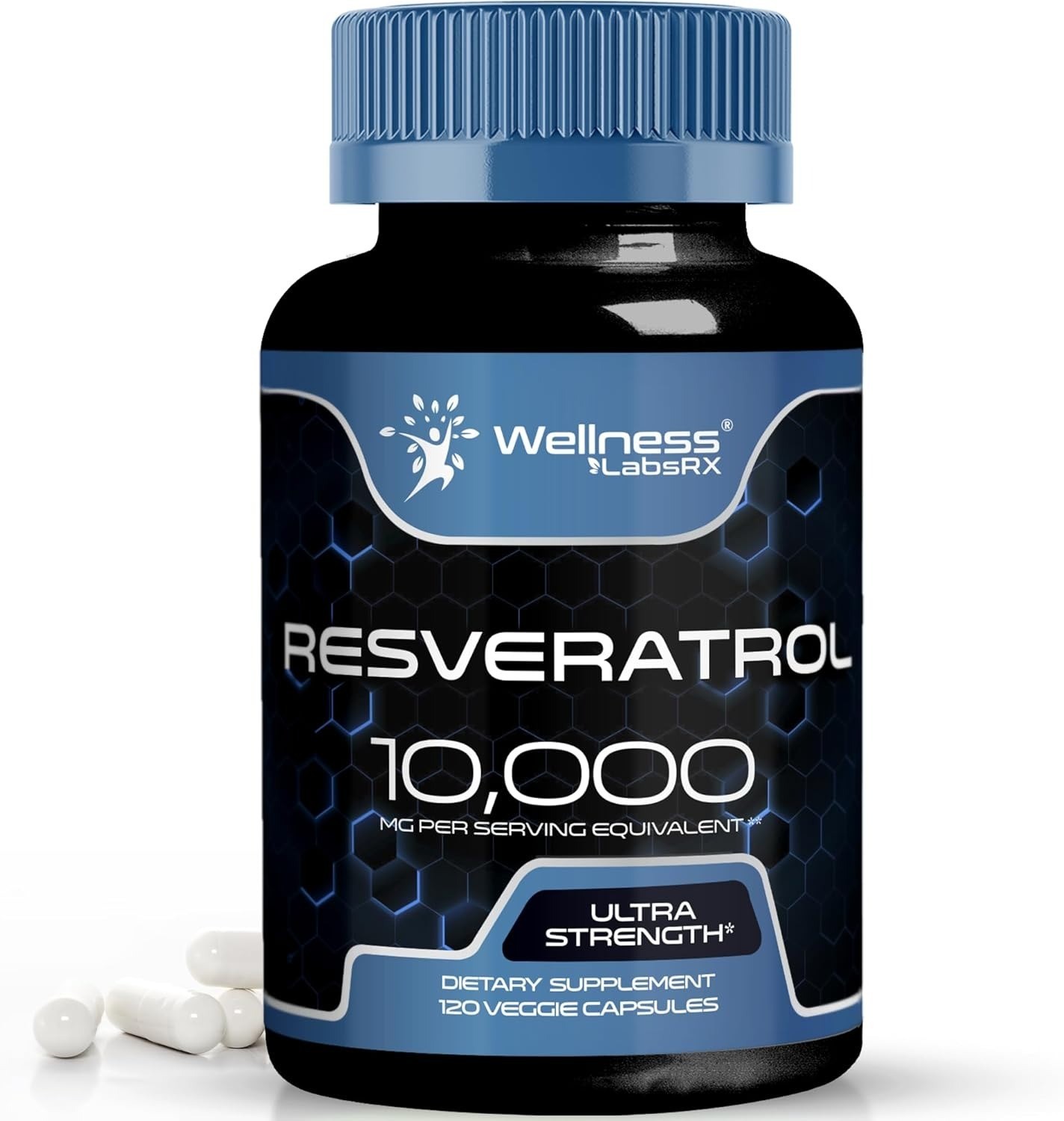 Resveratrol 1000mg Supplement – 120 Vegan Capsules – Heart & Aging Support