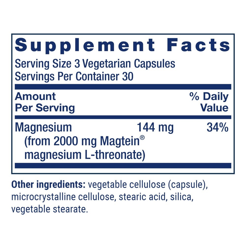 Life Extension Neuro-mag Magnesium L-threonate, Magnesium L-threonate,（90 caps）