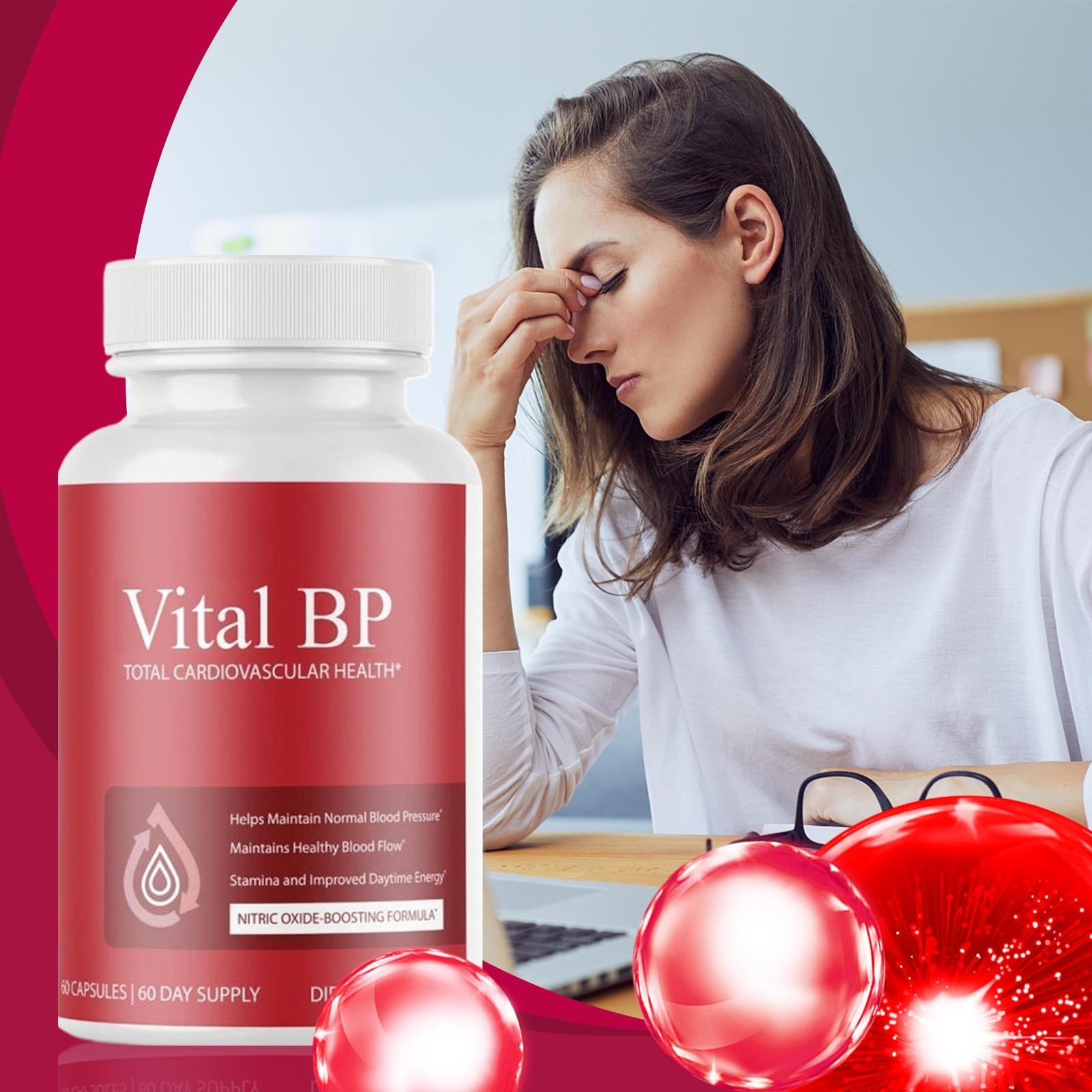 Essential 60-180 Cardiovascular Wellness Blood Flow Support BP-Total Capsules