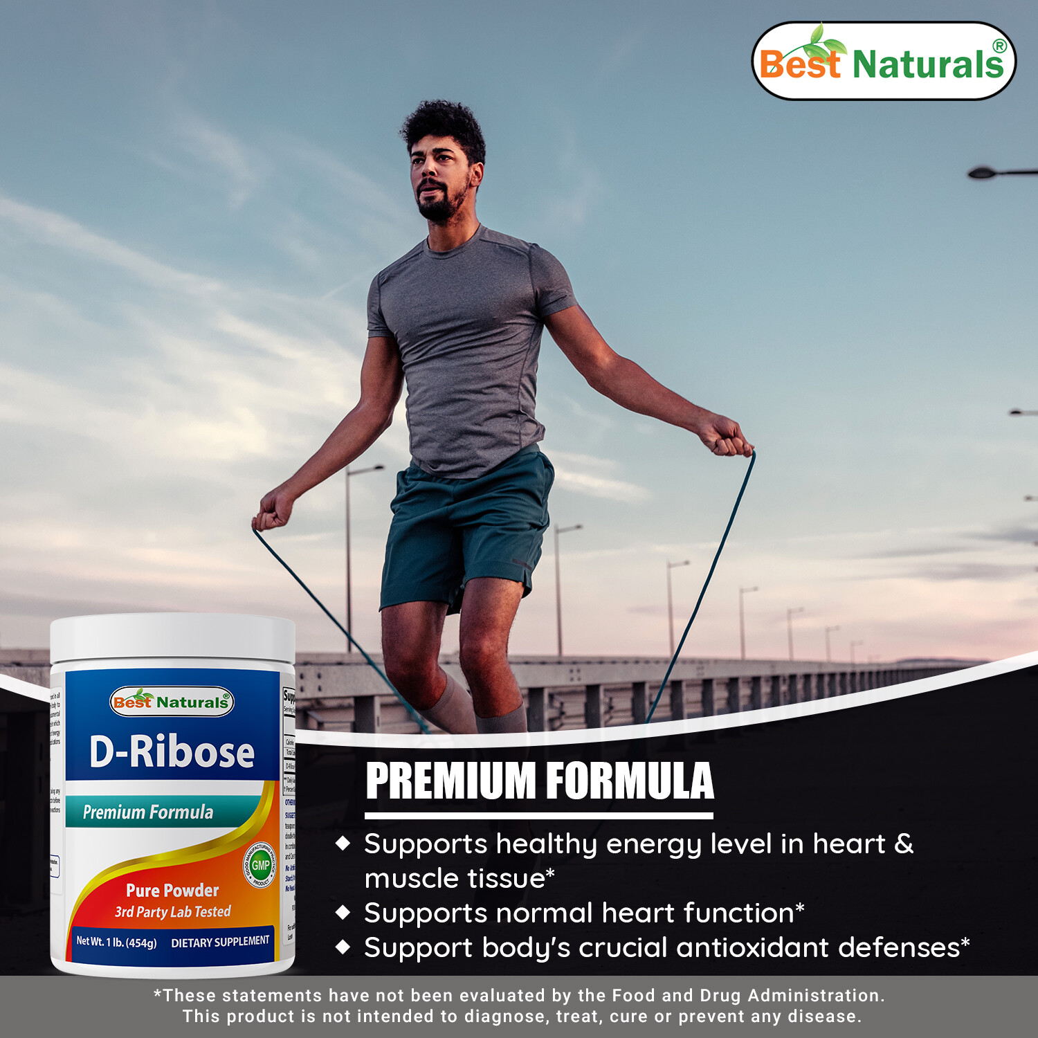 Best Naturals Pure D-Ribose Powder 1 lb – High Quality D-Ribose