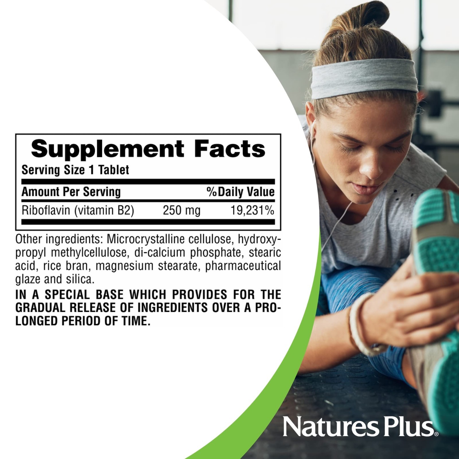 Vitamin B2 250mg – 60 Sustained Release Tablets for Energy, Immune & Skin Health