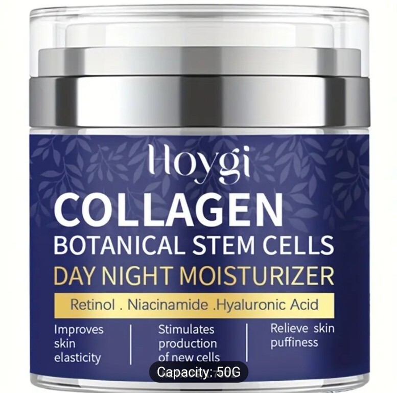 Collagen Face Cream with Airless Pump Anti-Aging Botanical Stem Cells 2.12 oz