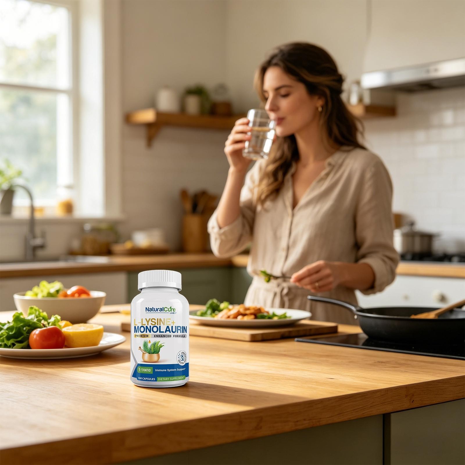 Labs L-Lysine + Monolaurin 600mg 100ct – Immune & Health Support