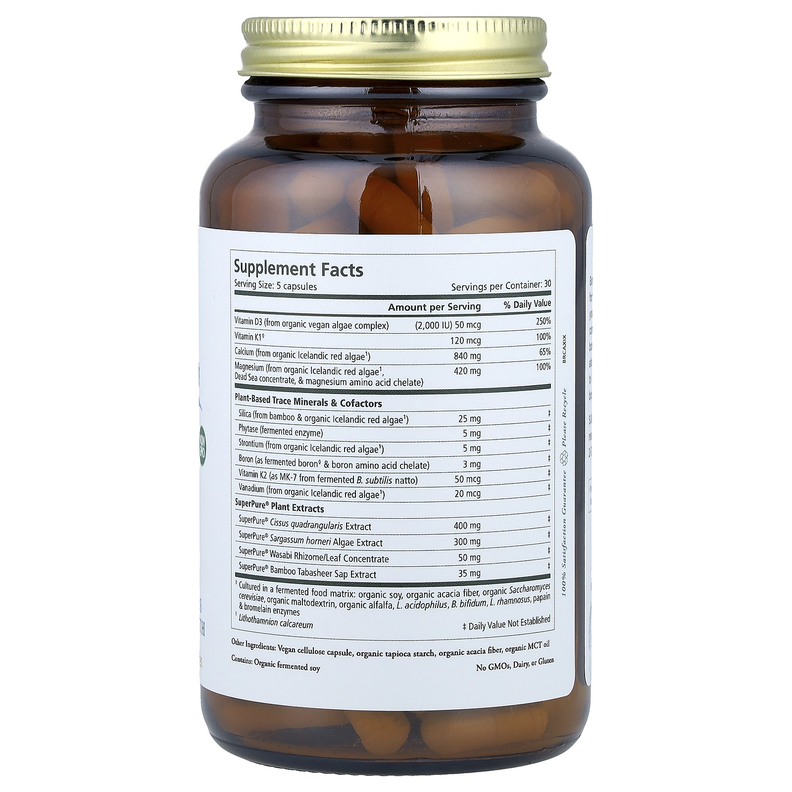The Synergy Company Bone Renewal 150 Veggie Caps Dairy-Free, Gluten-Free