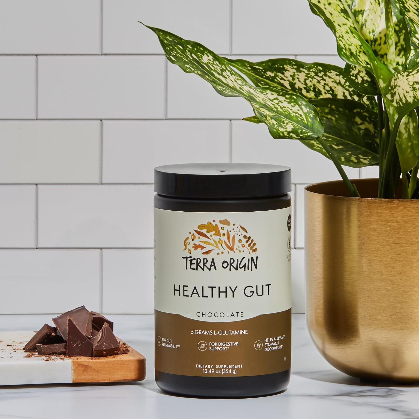 Healthy Gut Chocolate Powder – 30 Servings, L-Glutamine, Zinc, Glucosamine & Her