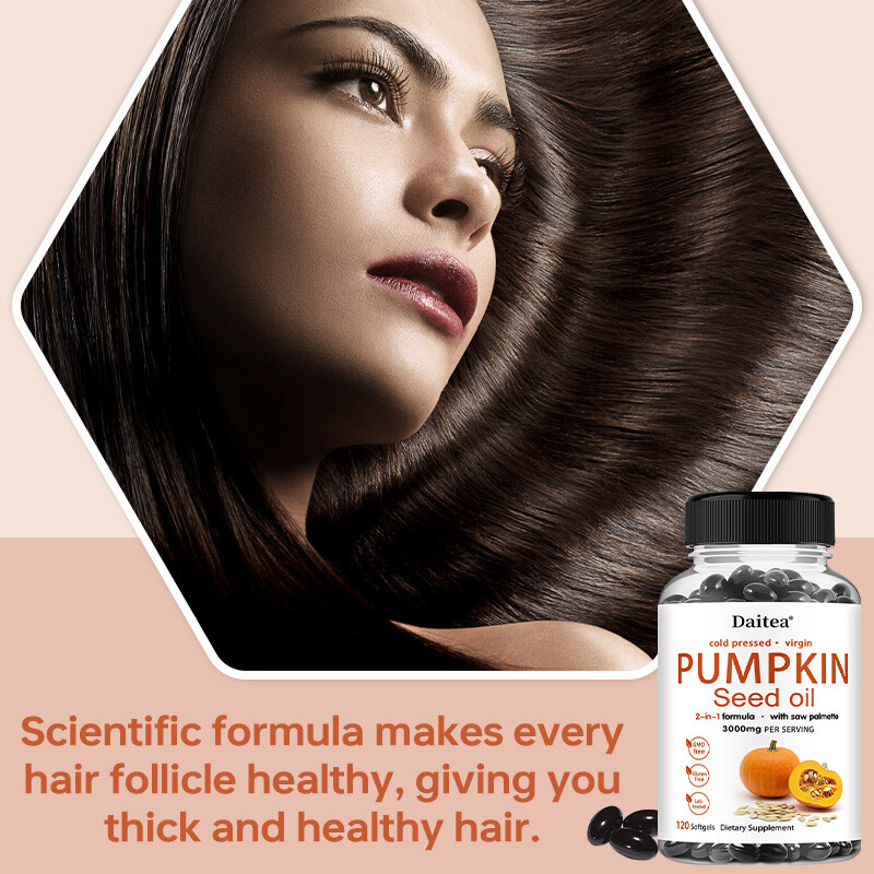 Pumpkin Seed Oil, 3,000 mg, 2-in-1 With Saw Palmetto 30 To 120 Caps