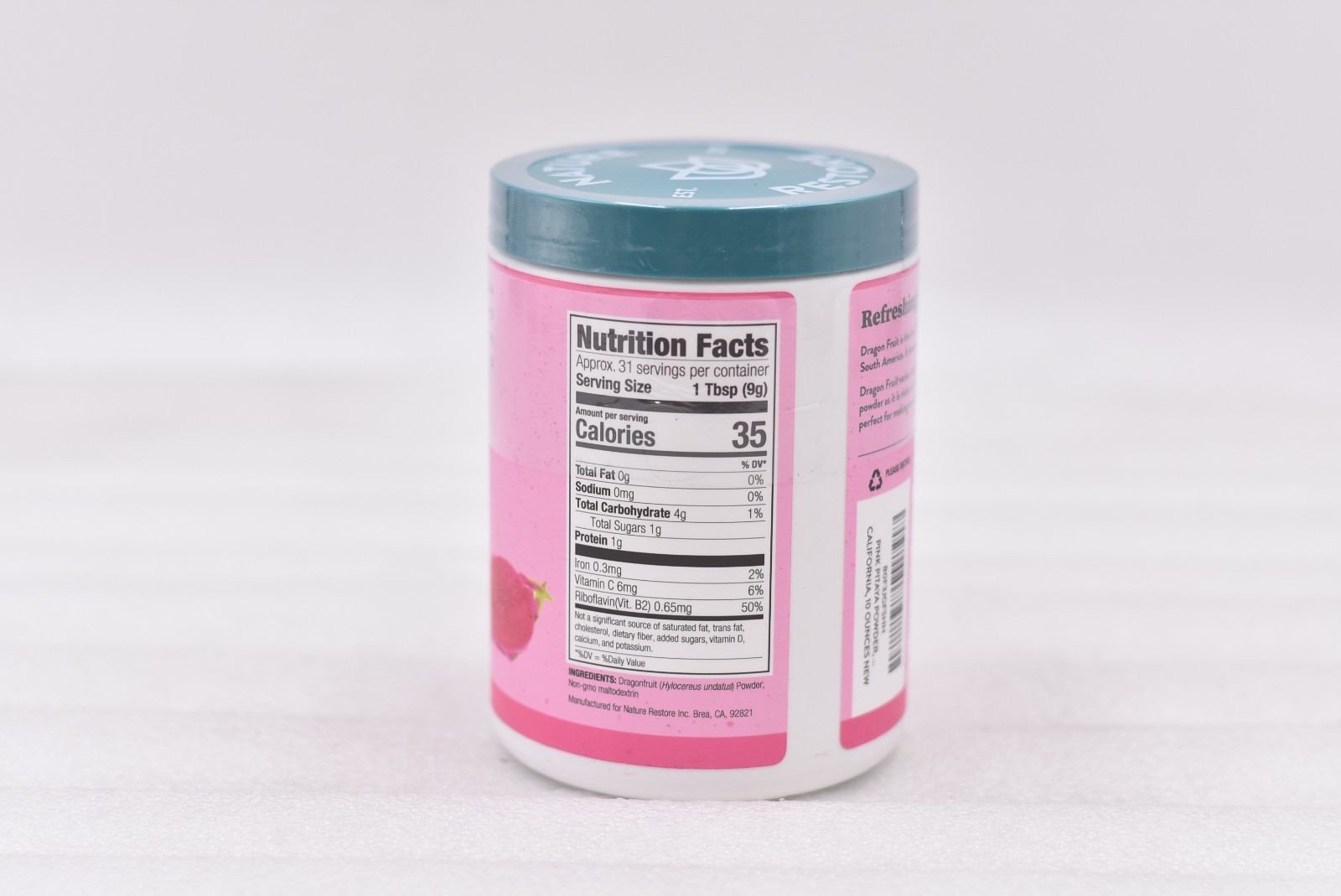 Nature Restore Pink Pitaya Powder (Dragonfruit) Powder, 10 Ounces EXP 06/2028