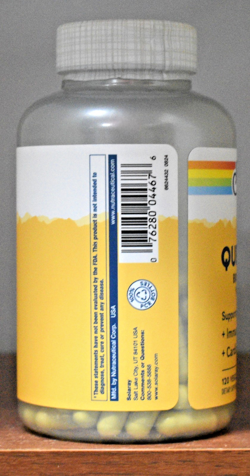 Solaray QBC Plex 120 Capsules Quercetin Bromelain & Vitamin C VegCaps