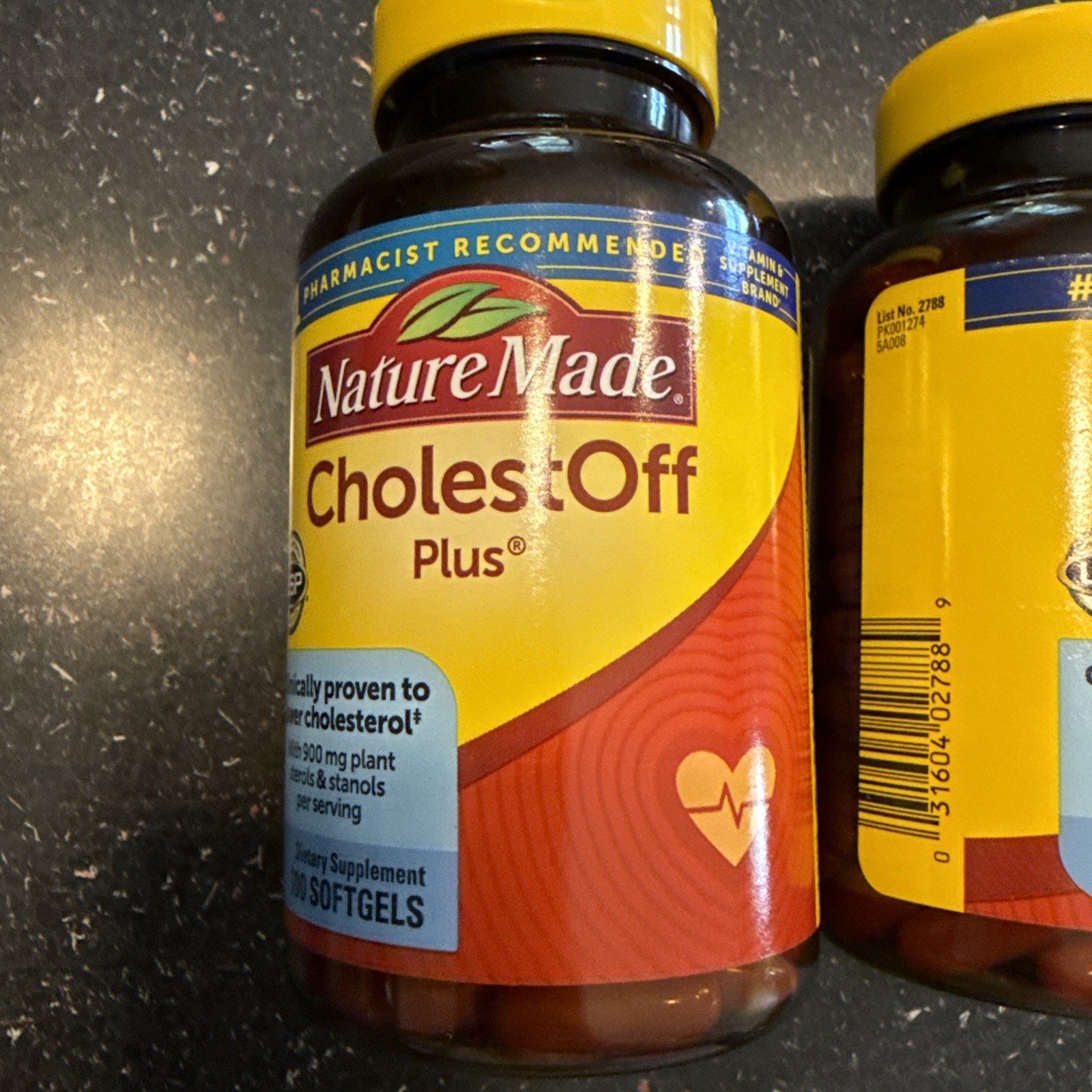 Nature Made CholestOff Plus (900mg) 100 Softgels (EXP 02/2026+) 2 bottles pack
