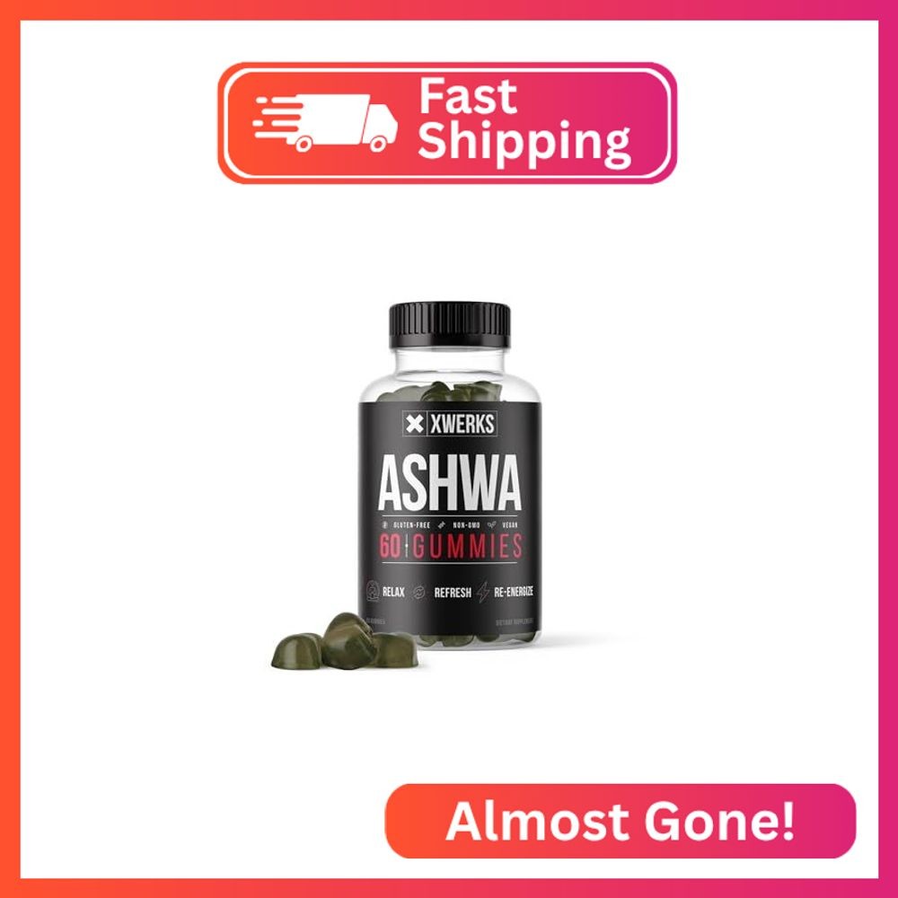 Xwerks Ashwagandha Gummies, Extra Strength 1500 mg Per Serving, Ashwagandha for