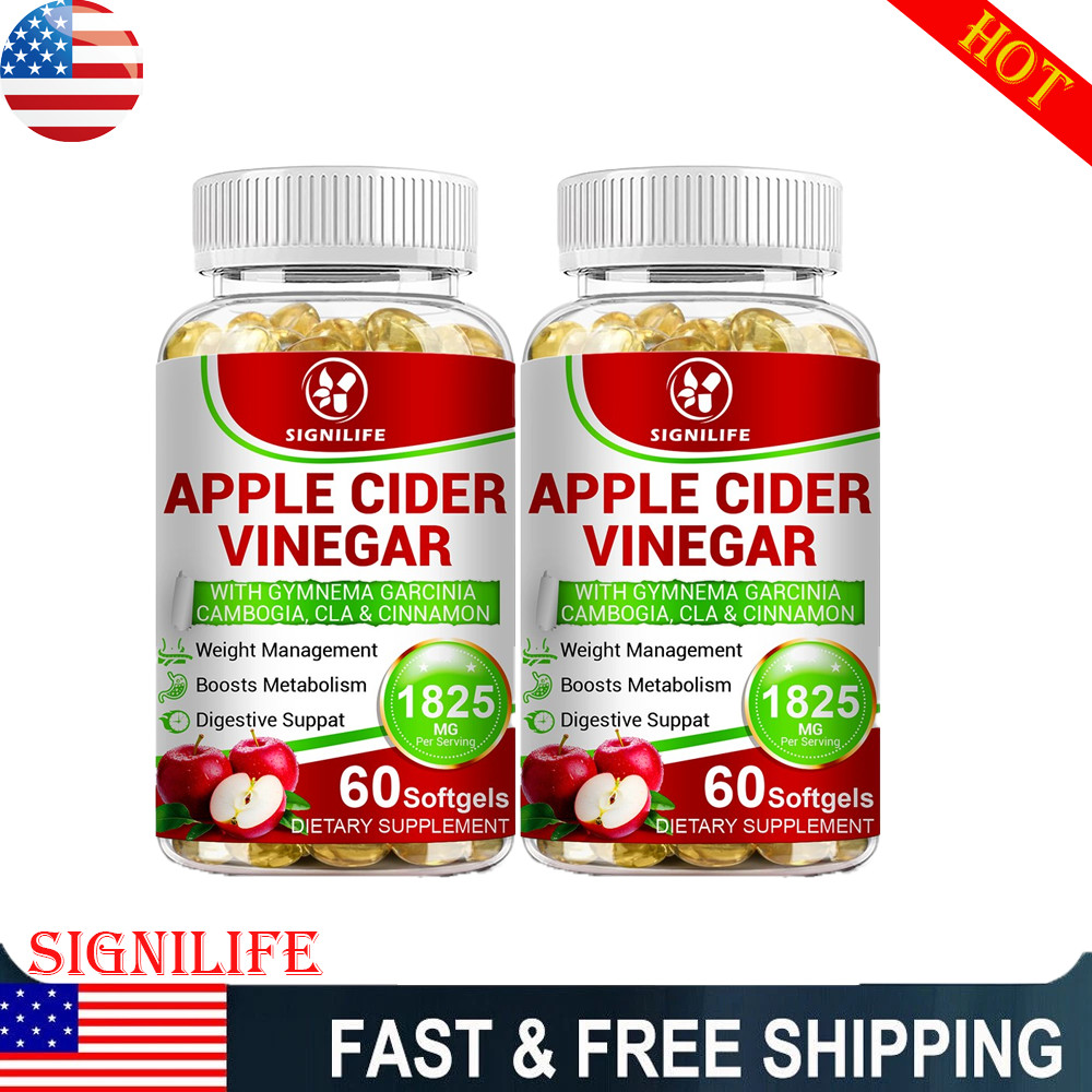 Apple Cider Vinegar Capsules Extra Strength Weight Fat Loss organic Diet Vinagre