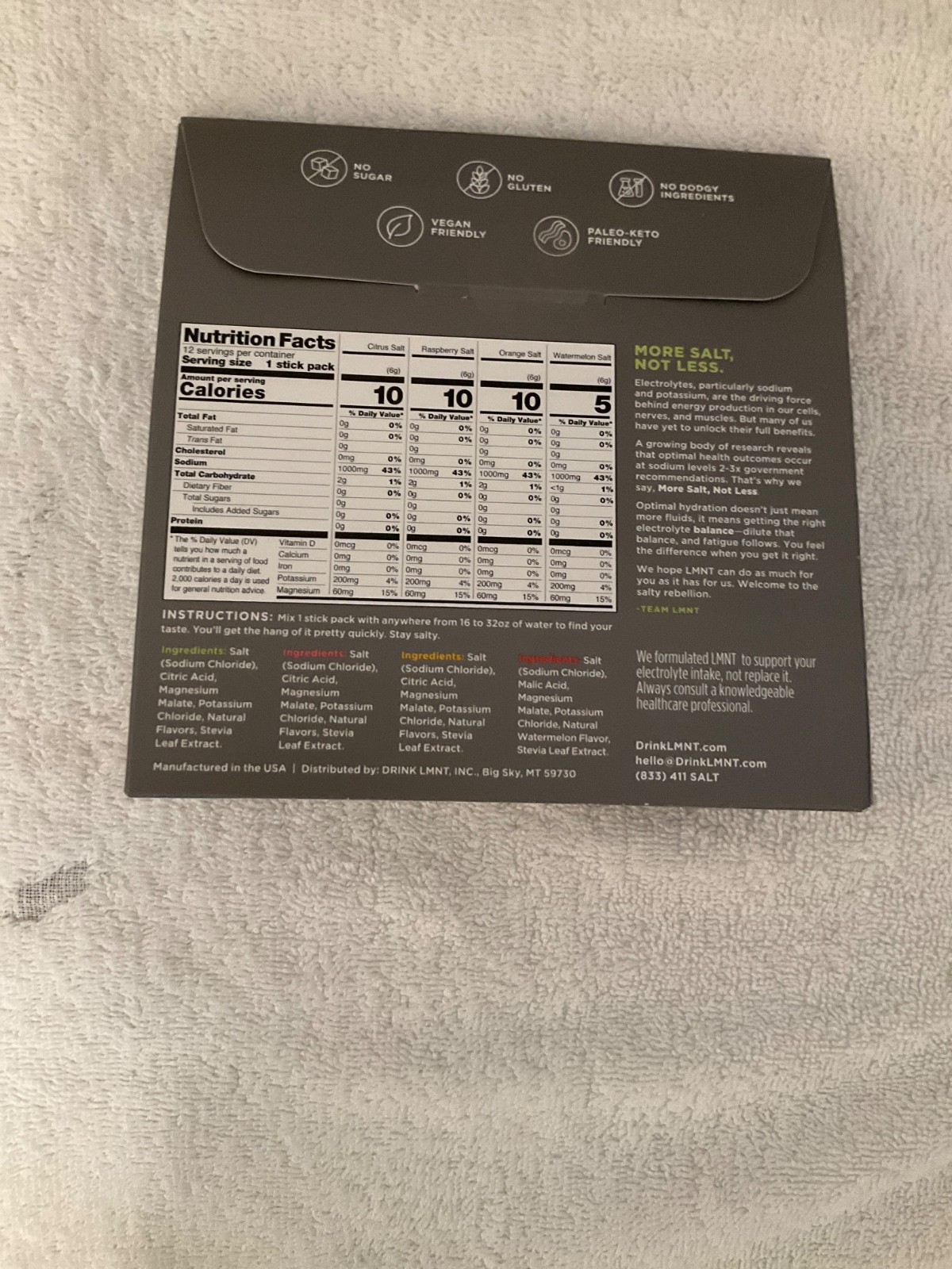 3 boxes of LMNT Electrolyte Drink Mix w/ 12 Variety Packs & 10 Individual Packs