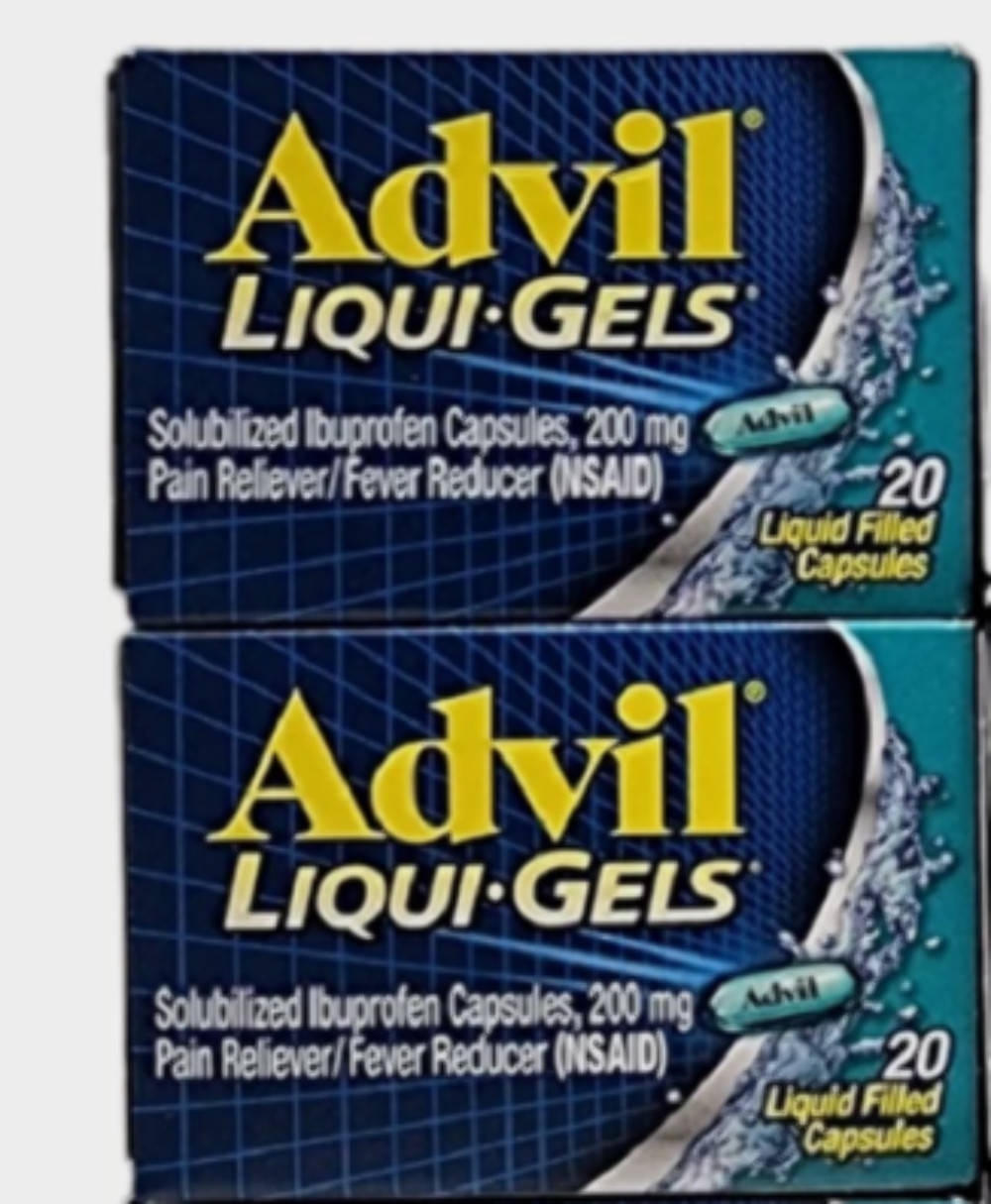 9/26 3 Boxes Advil Liqui-Gels 200 MG Ibuprofen Capsules, 20 CT