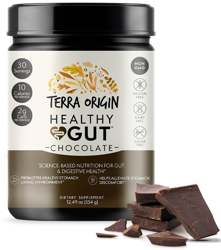 Healthy Gut Chocolate Powder – 30 Servings, L-Glutamine, Zinc, Glucosamine & Her