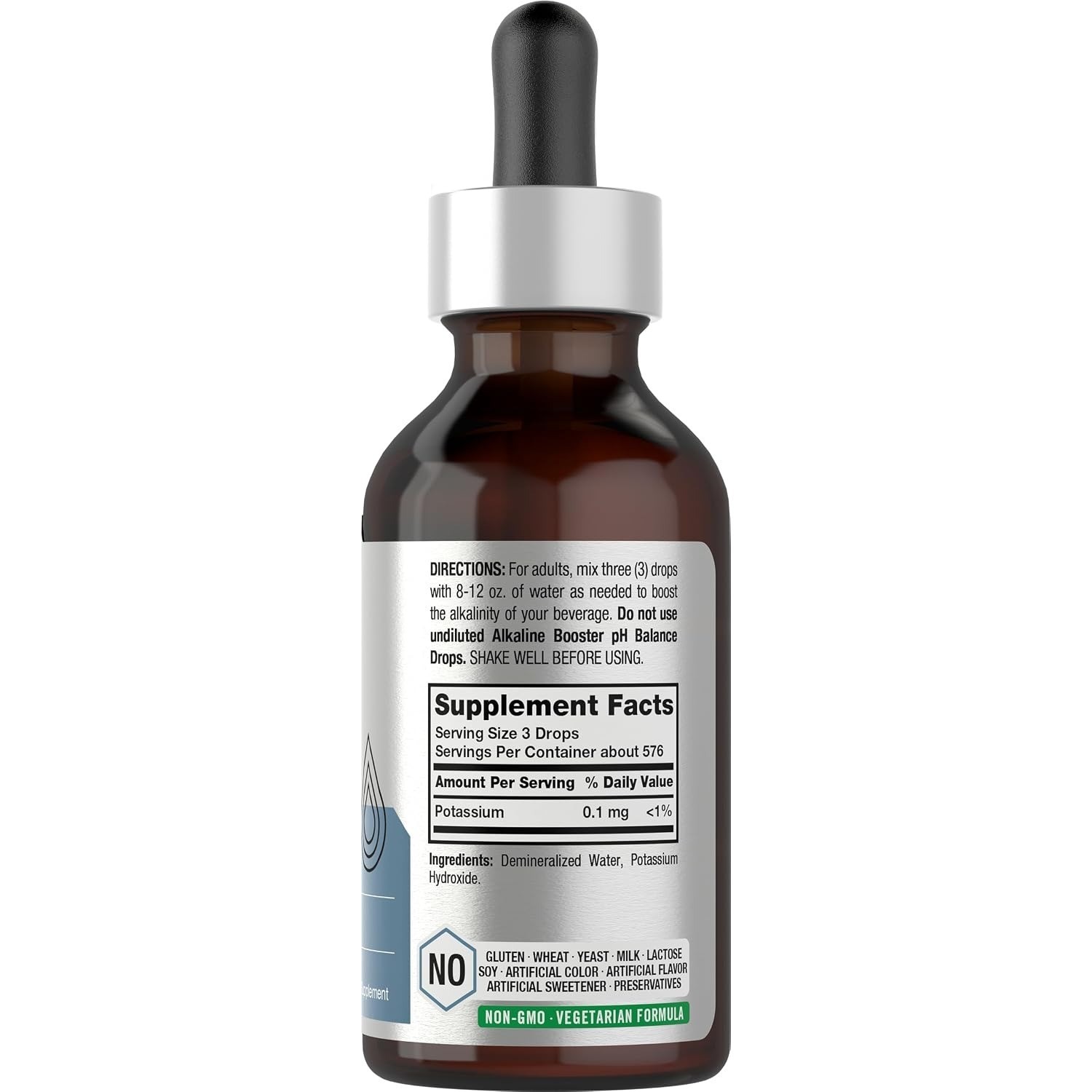 Alkaline Water Drops pH Booster Liquid Supplement Trace Minerals Balance Support