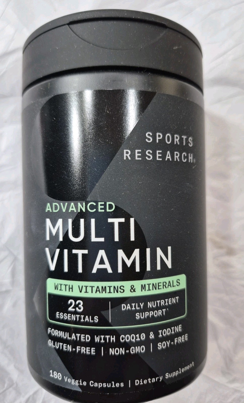 Sports Research Advanced Multivitamin 180 Veggie Capsules w/ CoQ10 Iodine 10/27