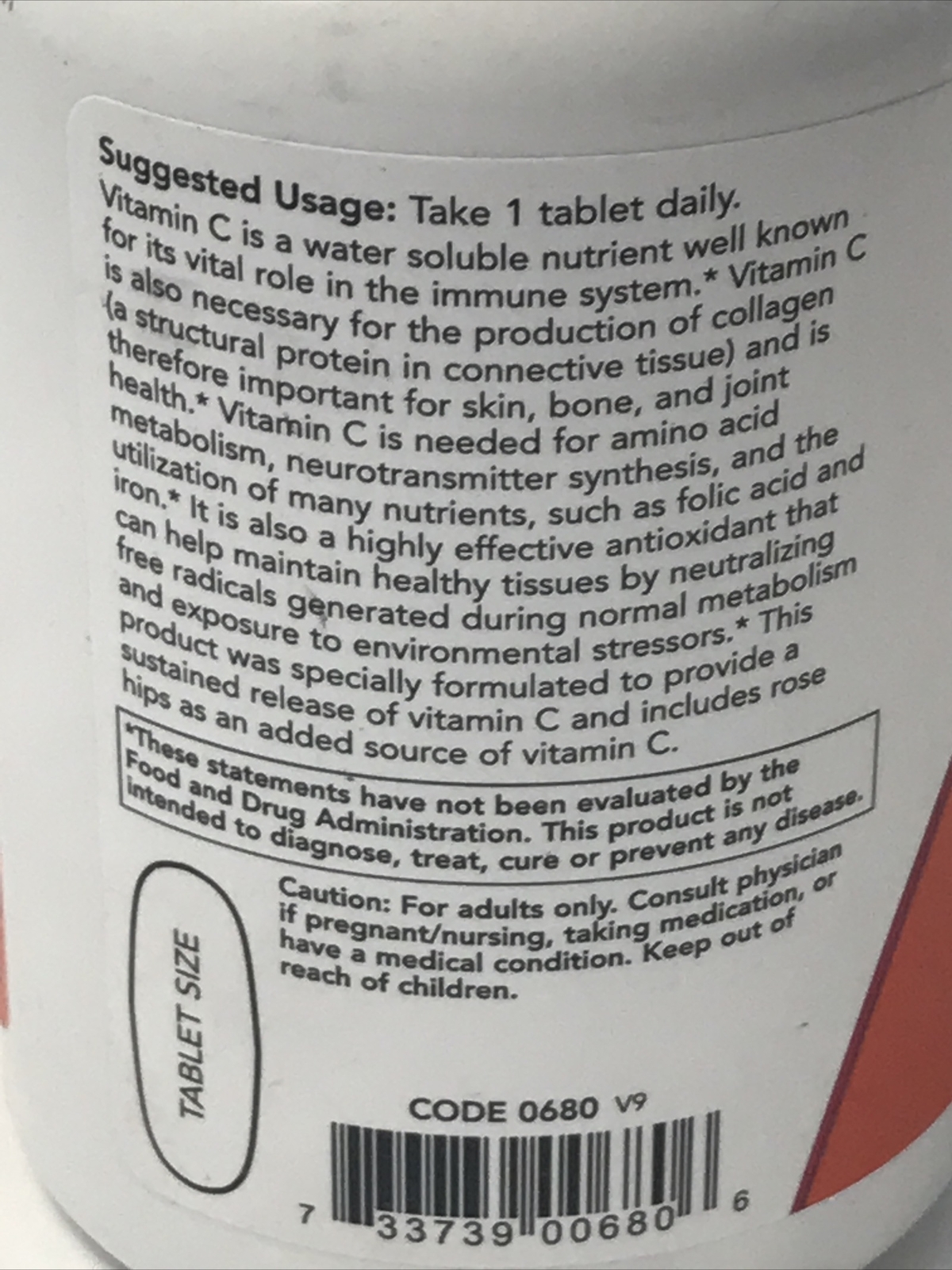 Now Foods C-1000 with Rose Hips 100 Tablets, Exp 01/2025