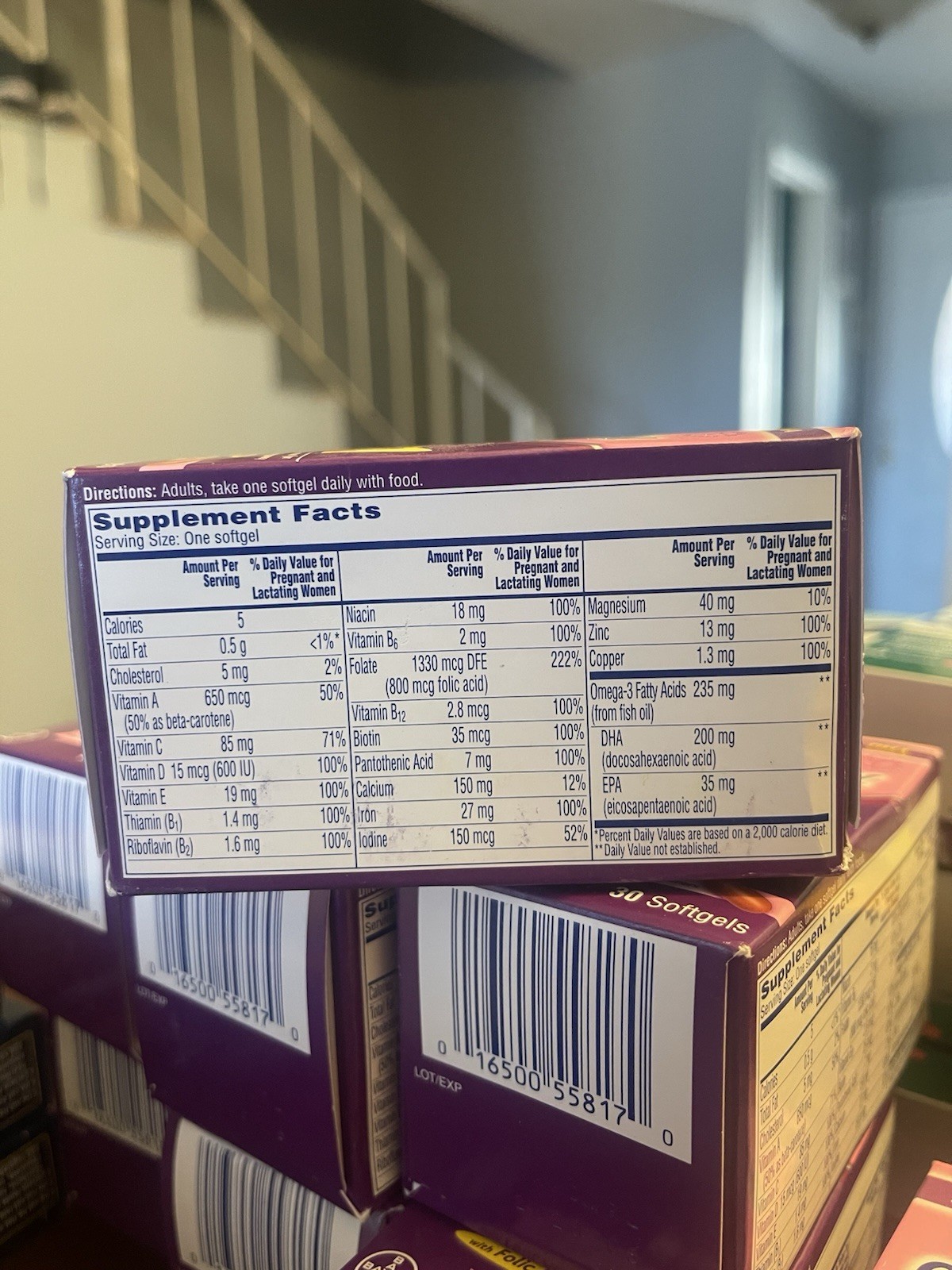 One A Day Prenatal 1 Multivitamin Supplement 30 Softgels EXPIRES 06/2026