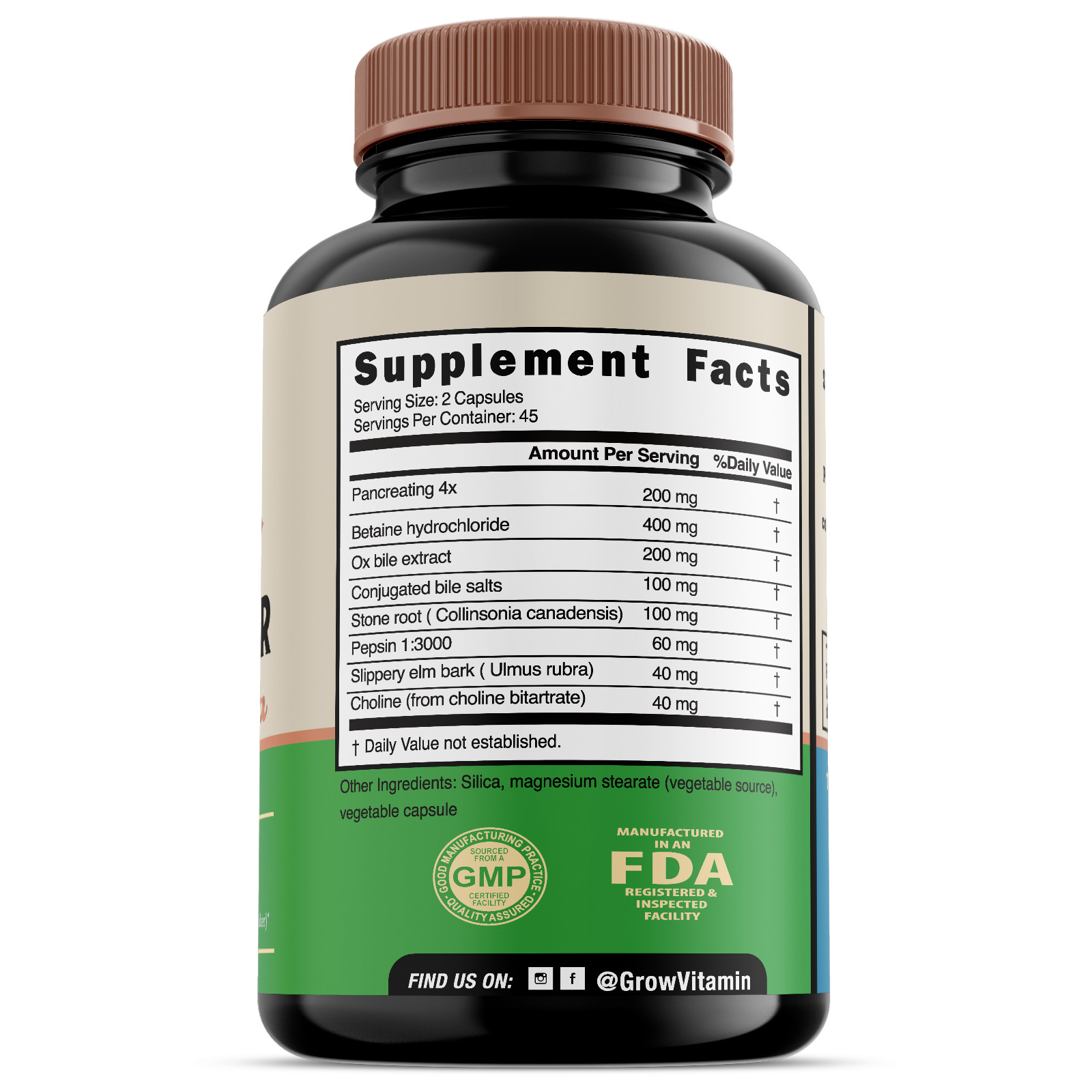 Best DIGESTIVE ENZYMES SUPPLEMENT Purified Enzyme Ox BILE SALTS Gallbladder 90Ct
