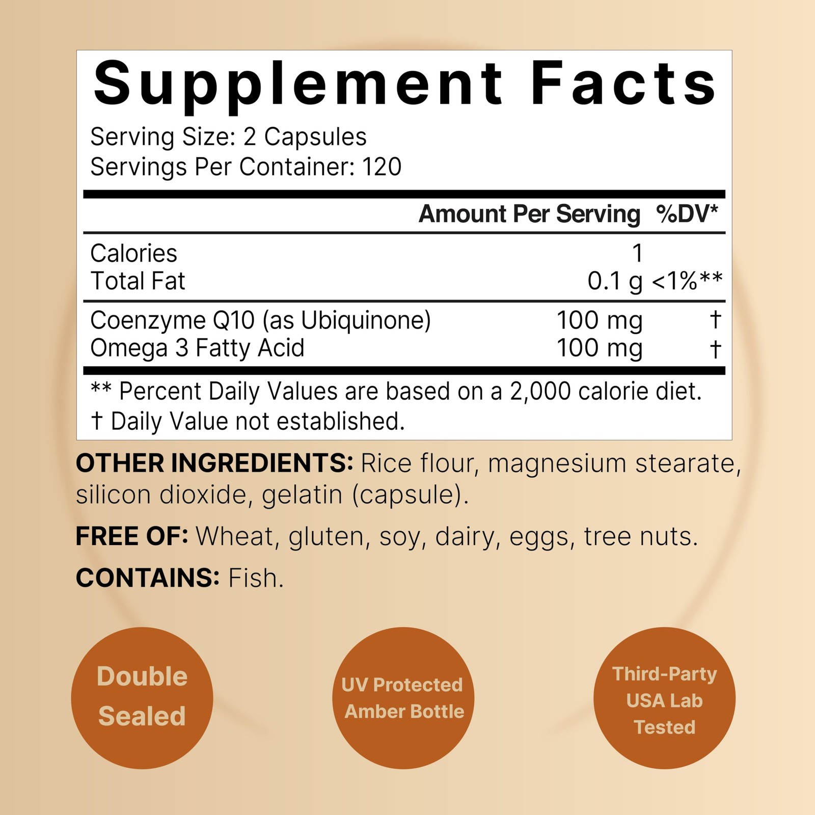 NatureBell CoQ10 100mg with Omega 3, 240 Capsules | 240 Count (Pack of 1)